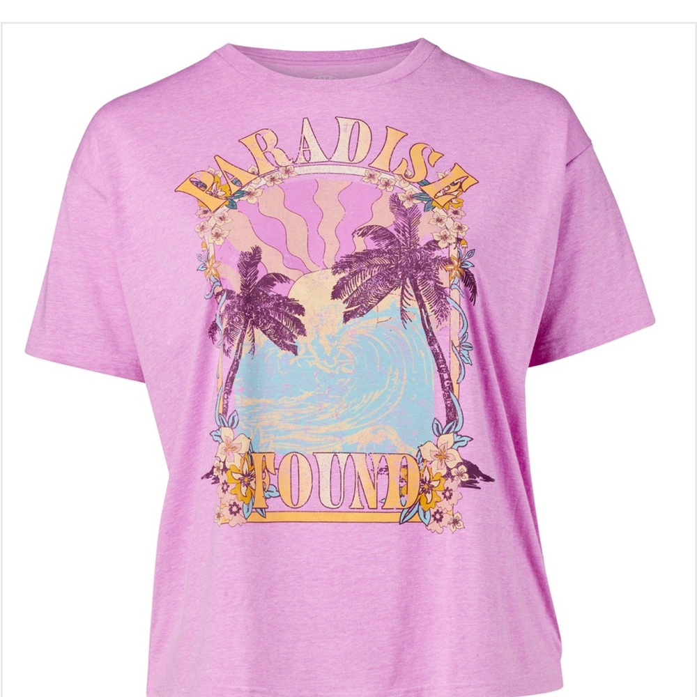 Pink Tropical Graphic Short Sleeve Tee